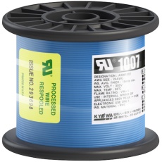 【UL1007 AWG24 100M BL】KYОWA UL耐熱ビニル絶縁電線 UL1007 AWG24 100M 青
