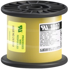 【UL1007 AWG24 100M YL】KYОWA UL耐熱ビニル絶縁電線 UL1007 AWG24 100M 黄