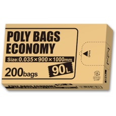 【PBE-K90-200】オルディ ポリバッグエコノミーBOXゴミ袋 90L 0.035mm 黒 200P
