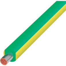 【UL1015 AWG14 10M GR/YL】KYОWA UL耐熱ビニル絶縁電線 UL1015 AWG14 10M 緑/黄