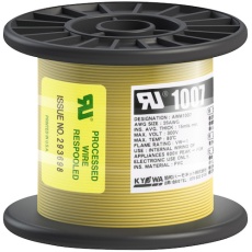【UL1007 AWG26 100M YL】KYОWA UL耐熱ビニル絶縁電線 UL1007 AWG26 100M 黄