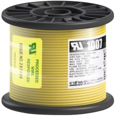 【UL1007 AWG16 50M YL】KYОWA UL耐熱ビニル絶縁電線 UL1007 AWG16 50M 黄