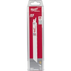 【48-00-8093】milwaukee 多目的レシプロソーブレード 8/12 TPI 203mm(25本パック)