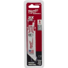 【48-00-5181】milwaukee THIN KERF金工用レシプロソーブレード 14TPI 101mm(5本パック)
