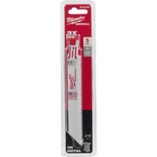 【48-00-5186】milwaukee THIN KERF金工用レシプロソーブレード 24TPI 152mm(5本パック)