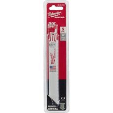 【48-00-5184】milwaukee THIN KERF金工用レシプロソーブレード 18TPI 152mm(5本パック)