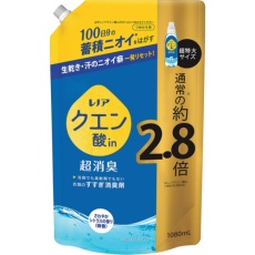 【411608】レノア クエン酸in 超消臭 すすぎ消臭剤 さわやかシトラス 微香 超特大 詰め替え 1080mL