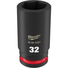 【49-66-6407】milwaukee SHOCKWAVE IMPACT DUTY ディープインパクトソケット 3/4インチ(19mm)角 32mm