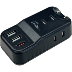 【AOT-N1 BK】air-J 業界最小クラスモバイルタップACX3、USBX2、type-c(PD20W)X1 WH