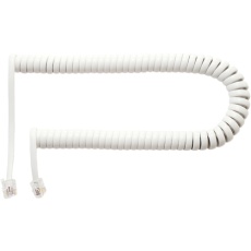 【DC-J403L/WH】MCO 受話器用カールコード 0.3m クロス