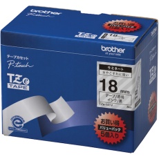 【TZE-141V】brother Tzeテープ 黒文字/透明テープ /18mm (お徳用パック5個入)