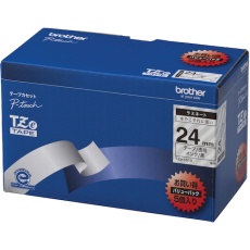 【TZE-151V】brother Tzeテープ 黒文字/透明テープ /24mm (お徳用パック5個入)