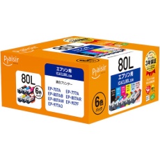 【PLE-E80L-6P】Plaisir IC6CL80L互換インクカートリッジ