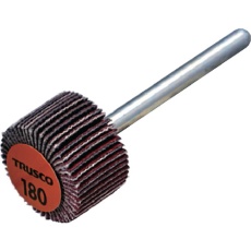 【TCF1510-CE-180】TRUSCO セラミックフラップホイール 軸径3mm #180 外径15×幅10×軸長30 (10個入)