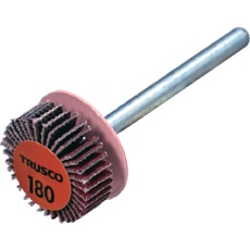 【TCF1505-CE-180】TRUSCO セラミックフラップホイール 軸径3mm #180 外径15×幅5×軸長30 (10個入)