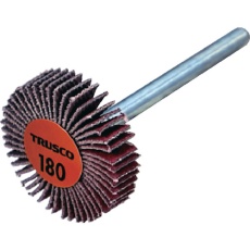 【TCF2505-CE-180】TRUSCO セラミックフラップホイール 軸径3mm #180 外径25×幅5×軸長30 (10個入)