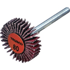【TCF2505-CE-80】TRUSCO セラミックフラップホイール 軸径3mm #80 外径25×幅5×軸長30 (10個入)