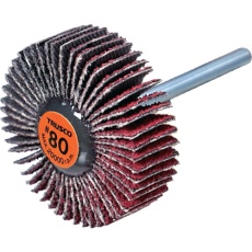 【TCF3010-CE-80】TRUSCO セラミックフラップホイール 軸径3mm #80 外径30×幅10×軸長30 (10個入)