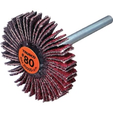 【TCF3005-CE-80】TRUSCO セラミックフラップホイール 軸径3mm #80 外径30×幅5×軸長30 (10個入)