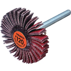 【TCF3005-CE-120】TRUSCO セラミックフラップホイール 軸径3mm #120 外径30×幅5×軸長30 (10個入)