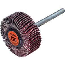 【TCF2510-CE-120】TRUSCO セラミックフラップホイール 軸径3mm #120 外径25×幅10×軸長30 (10個入)