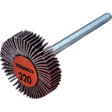 【TCF2505-CE-320】TRUSCO セラミックフラップホイール 軸径3mm #320 外径25×幅5×軸長30 (10個入)
