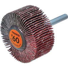 【TCF5025-CE-60】TRUSCO セラミックフラップホイール 軸径6mm #60 外径50×幅25×軸長40 (5個入)