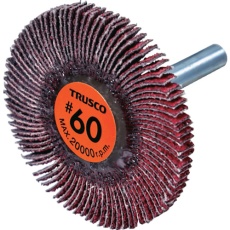 【TCF5005-CE-60】TRUSCO セラミックフラップホイール 軸径6mm #60 外径50×幅5×軸長40 (5個入)