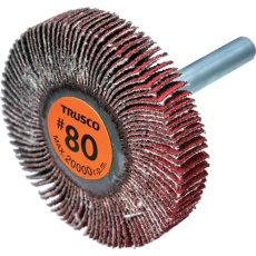 【TCF5010-CE-80】TRUSCO セラミックフラップホイール 軸径6mm #80 外径50×幅10×軸長40 (5個入)