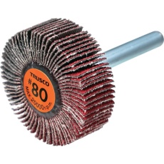 【TCF4015-CE-80】TRUSCO セラミックフラップホイール 軸径6mm #80 外径40×幅15×軸長40 (5個入)