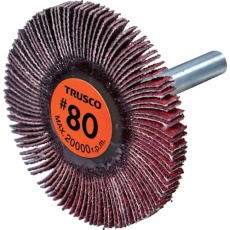 【TCF5005-CE-80】TRUSCO セラミックフラップホイール 軸径6mm #80 外径50×幅5×軸長40 (5個入)