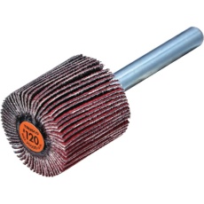 【TCF2525-CE-120】TRUSCO セラミックフラップホイール 軸径6mm #120 外径25×幅25×軸長40 (5個入)