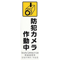 【PBH268-1】光 多国語防犯サイン 防犯カメラ作動中