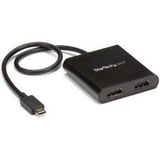 【MSTCDP122HD】ディスプレイアダプター/USB-C - 2x HDMI/4K30Hz/30cmケーブル/ブラック/MSTハブ
