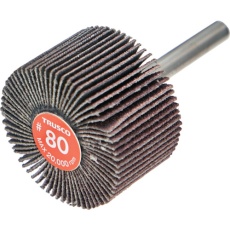【EF4025-80】TRUSCO エコノミーフラップホイール 軸径6mm 外径40X幅25X軸長35 #80(5個入)
