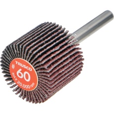 【EF3025-60】TRUSCO エコノミーフラップホイール 軸径6mm 外径30X幅25X軸長35 #60(5個入)