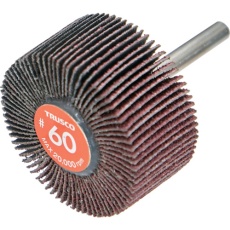 【EF5025-60】TRUSCO エコノミーフラップホイール 軸径6mm 外径50X幅25X軸長35 #60(5個入)