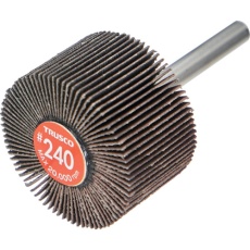 【EF4025-240】TRUSCO エコノミーフラップホイール 軸径6mm 外径40X幅25X軸長35 #240(5個入)