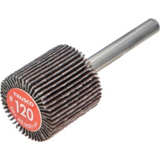 【EF2525-120】TRUSCO エコノミーフラップホイール 軸径6mm 外径25X幅25X軸長35 #120(5個入)