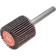 【EF2525-80】TRUSCO エコノミーフラップホイール 軸径6mm 外径25X幅25X軸長35 #80(5個入)