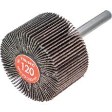 【EF4025-120】TRUSCO エコノミーフラップホイール 軸径6mm 外径40X幅25X軸長35 #120(5個入)