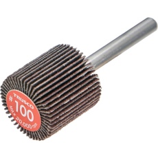 【EF2525-100】TRUSCO エコノミーフラップホイール 軸径6mm 外径25X幅25X軸長35 #100(5個入)