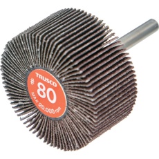 【EF5025-80】TRUSCO エコノミーフラップホイール 軸径6mm 外径50X幅25X軸長35 #80(5個入)