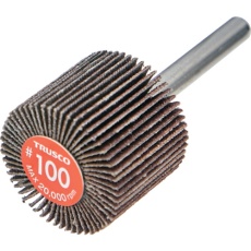 【EF3025-100】TRUSCO エコノミーフラップホイール 軸径6mm 外径30X幅25X軸長35 #100(5個入)