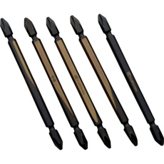 【5215-110-BG】フジ矢 両頭ビット(黒金・5本組)+2×110mm