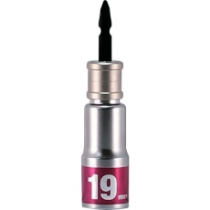 【19942】MUSTTOOL 軸交換式落下防止ソケット6角 差込6.35x対辺19mm×全長110mm RBS19-6K