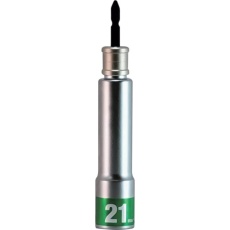 【19952】MUSTTOOL 軸交換式落下防止ソケット12角 差込6.35x対辺21mm×全長165mm RBS21SL-12K
