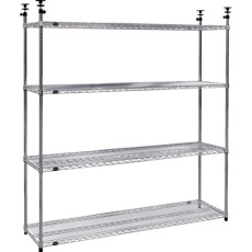 【TMET644】TRUSCO スチール製メッシュテンションラック W1824XD457XH1978-2478 4段