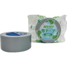 【1605 SV 50X25】TERAOKA 再生PET布テープ No.1605 シルバー 50mm×25M