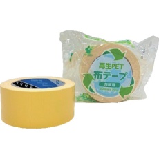 【1605 Y 50X25】TERAOKA 再生PET布テープ No.1605 黄 50mm×25M